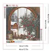 (US Local)Xmas Snow View-Full Round Diamond Painting(40x40cm)