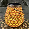 Solar Lantern Outdoor Hanging Lantern Light IP44 Waterproof with Handle for Yard