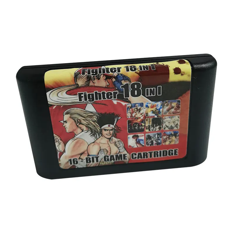 16 Bit Game Cartridge - Fighter 18IN1 Classic Collection Genesis/MEGA DRIVE Remix Mulit Cart - Region Free