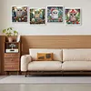 (US Local)4pack Xmas Owl-Special Shaped Diamond Painting Kit(30x30cm)