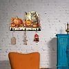 Wooden Halloween Pumpkin Owl 3 Hooks Diamond Painting Hook Rail DIY Crafts Decor