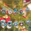 10Pcs Christmas Diamond Painting Photo Frame Hanging Pendant for Xmas Tree