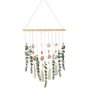 (Finished Product)Artificial Eucalyptus Wall Decor Fake Greenery Leaves Boho Wall Decor Imitation Eucalyptus Leaf Ornament for Bedroom Kitchen Dining Room Bathroom