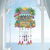 Double Sided Colorful Pattern 5D DIY Crystal Rhinestone Wind Bell Suncatcher Hanging Kits