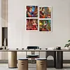 (US Local)4pack Xmas Lady-Special Shaped Diamond Painting Kit(30x30cm)