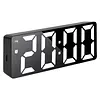 Digital Alarm Clock with LED Display Date Temperature Dimmable Snooze Battery Operated Alarm Clock for Deep Sleepers Kids Elderly Home Office
