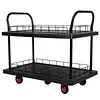 [US Local Warehouse] 2 Shelf Heavy Duty Rolling Utility Cart 880lbs Capacity Serving Cart with Wheels
