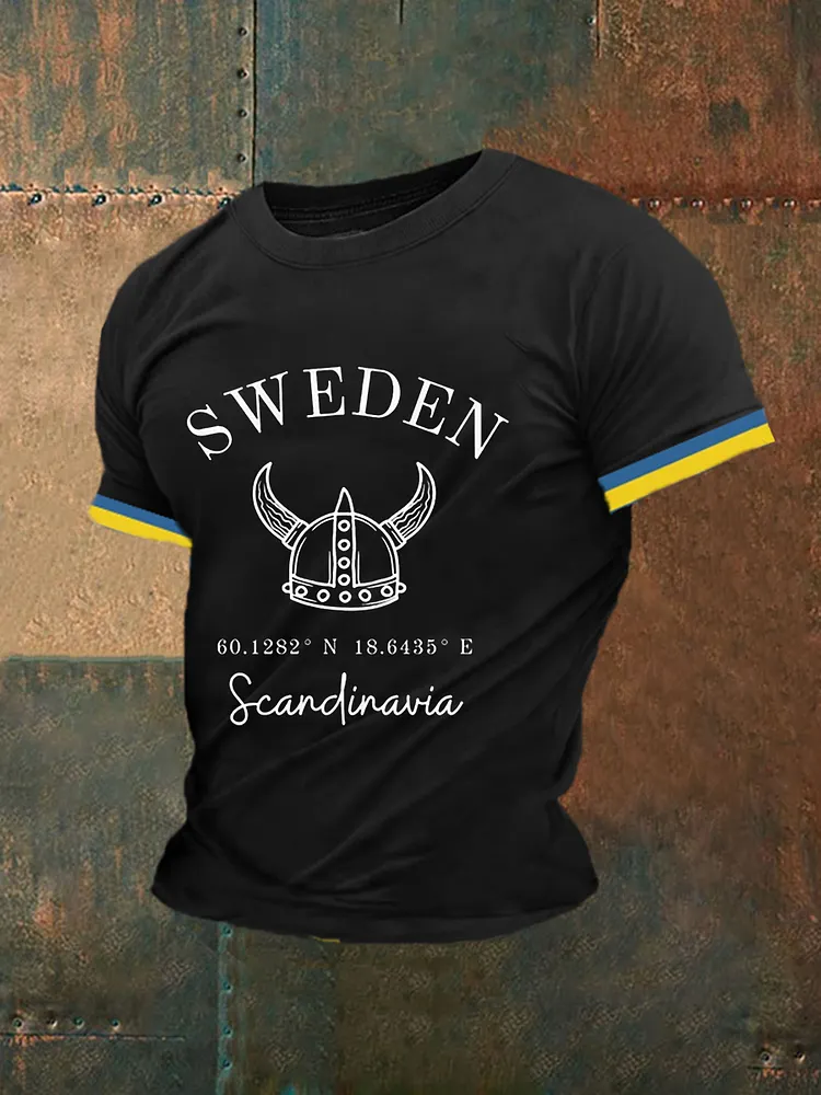 Herren Swedish Viking T-Shirt mit kurzen &Auml;rmeln