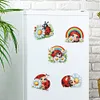 (US Local)6Pcs Ladybug Diamond Painting Fridge Magnet Diamond Art Magnets Decals Kit
