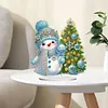 (US Local)Snowman Print DIY Desktop Diamond Art Kits for Home Office Desktop Decor