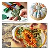 Pumpkin Shaped Magnetic Needle Pin Cushion Holder DIY Craft Random Pattern