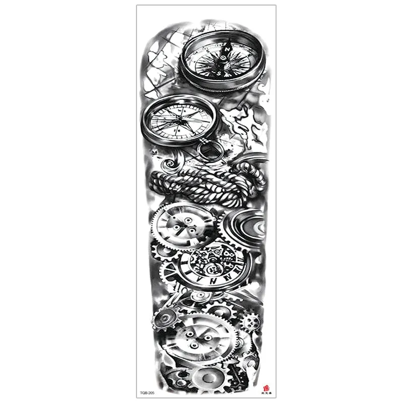 temporary tattoos for men robot full arm sleeve tattoo mechanical lion tiger waterproof tatto fake tatoo stickers body tatoo art