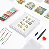 12pcs Glass Window 5D DIY Square Drill Diamond Painting Kits for Adults Beginners Home Decor Diamonds Paintings Gem Art 5.91x7.09in
