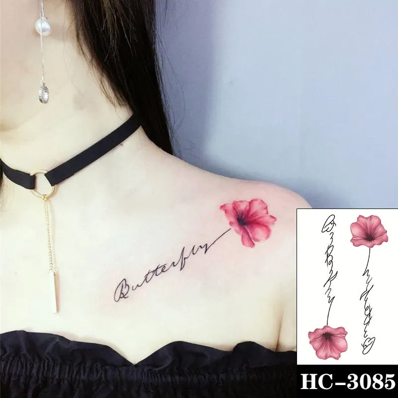Holding Hands In Love Stickers Hand Heart Tattoo Body Art Makeup Waterproof Temporary Women and Men Fake Tatoo