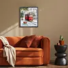Street Scene In Paris-16CT Stamped Cross Stitch Egyptian Cotton 28*31cm/11.02*12.2in