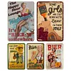(Multi Style)Beer Girl - Vintage Metal Signs - 20*30cm