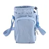 Crossbody Water Bottle Bag Adjustable Strap with Front Pocket for Hiking Camping