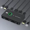 HD KVM Devices Keyboard Mouse Printer KVM Hub Adapter Equipment for 2 PC Sharing