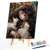 Literary Retro Girl - Paint by Numbers Acrylic Painting 40x50cm