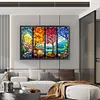 (Stamped/Counted) Four Seasons - 11CT Cross Stitch 60*40CM(glass painting cross stitch)(Big Size)
