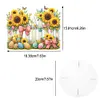 (US Local)Acrylic Sunflower Diamond Painting Plant Stand Potted Plant Holder Rack Kit
