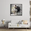 Piano Girl-11CT Stamped Cross Stitch 50*50cm/19.69*19.69in