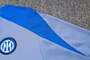 Joyfball 2024/2025 Internazionale Milan Half-Pull Training Suit Grey Jersey 1:1 Thai Quality Set