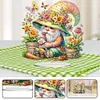 (US Local)Acrylic Special Shape Gardening Gnome Diamond Painting Desktop Ornaments Kit