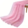 Pearl Gauze Table Runner 120 Inch 10 FT Tulle Shabby Chic Semi Sheer Cheese Cloth Fabric Runner for Wedding Party Baby Shower Birthday