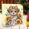 Acrylic Napkin Holder Diamond Painting Kit for Home Table Decor(Sunflower Puppy)