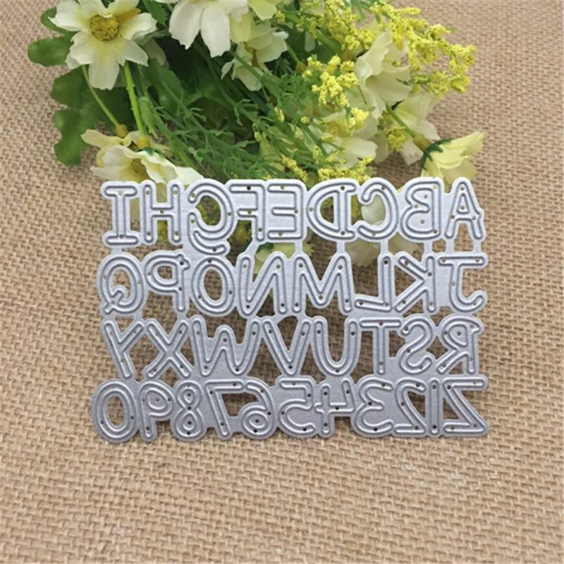 Capital Engish letter digit Metal Cutting Dies Stencil Scrapbooking Photo Album Card Paper Embossing Craft DIY