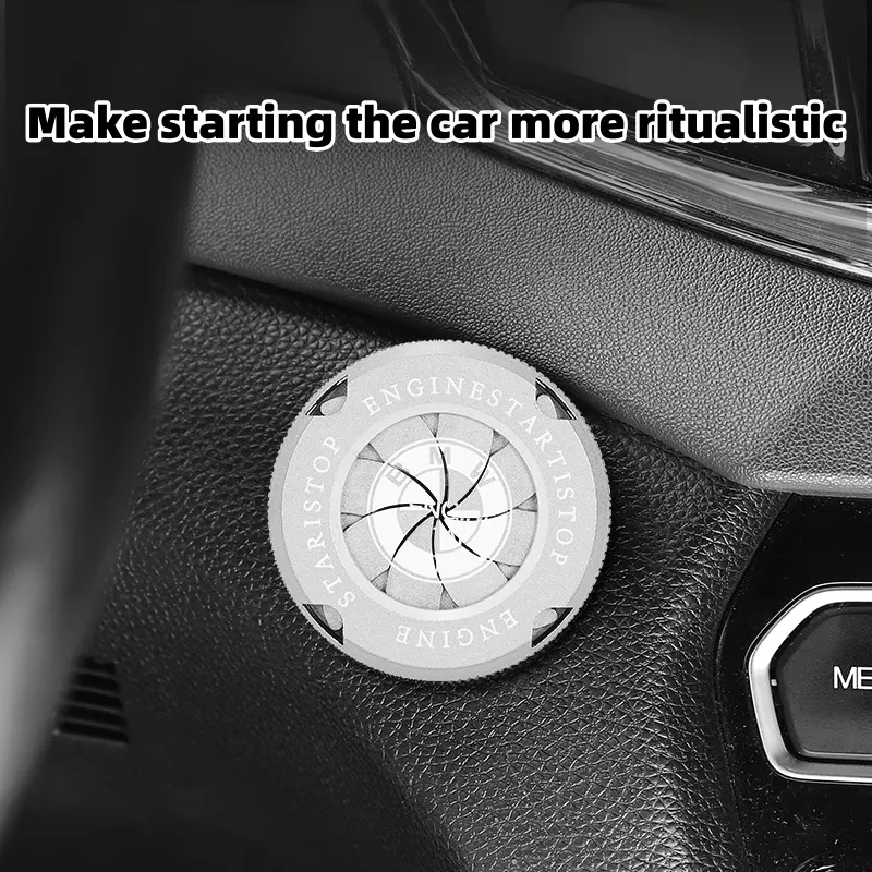 Car mechanical style one-click start car LOGO protective cover