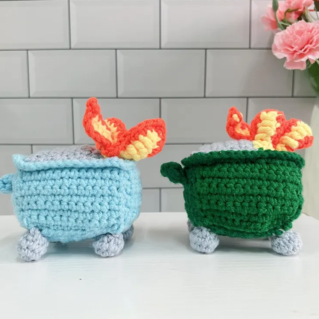 💖Handmade Crochet Dumpster Fire🎁Emotional Support Gift