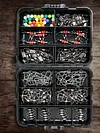 140pcs/box Fishing Accessories Kit Fishing Connector Swivels Center Pass Swivels