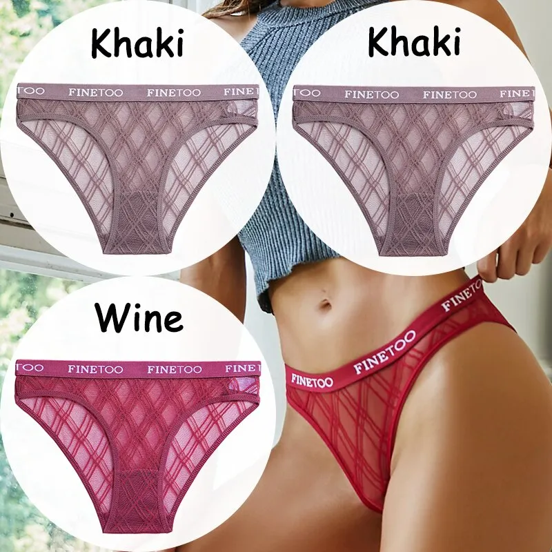 Billionm Lace Panties Women's Underwear Perspective Sexy Panties Female Underpanties Mesh Briefs Girls Intimates Lingerie M-XXL
