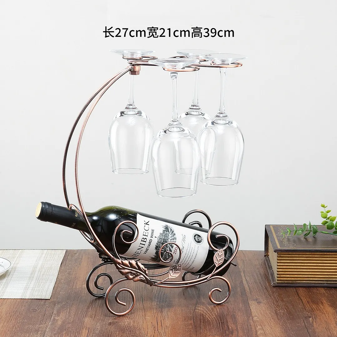 Athvotar Style Wine Cabinet Red Wine Rack Furnishings European Wine Shelf Bar KTV Iron Red Wine Display Rack