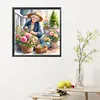 Diamond Painting-DIY Full Round Drill Garden Old Lady