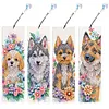 4Pcs Special Shape Feather 5D DIY Diamond Painting Bookmark for Reading Day Gift