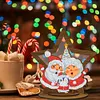 >SALE<Wooden Christmas Table Top Diamond Painting Ornament Kits Xmas Home Decor (D)