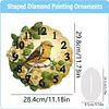 (US Local)Acrylic Special Shape Flower Bird Diamond Painting Art Clock Ornaments Kit