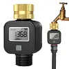 Digital Water Flow Meter IPX5 Waterproof Water Consumption Test Meter for Garden