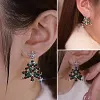Boucles d'oreilles &agrave; tige en forme d'arbre de No&euml;l