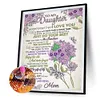 To My Daughter Never Forget I Love You Quotes - Special Shaped Diamond Painting 30*40cm