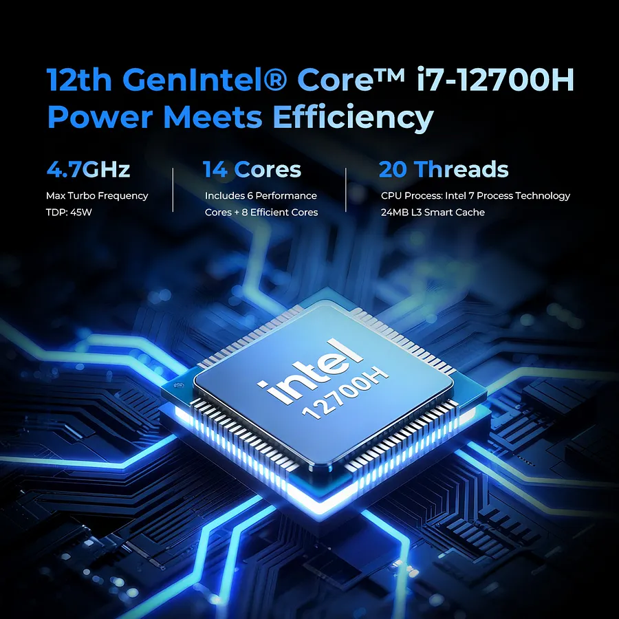 Intel 12th Core i7 12700H Mini PC--NucBox M3 Ultra