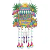 Double Sided Colorful Pattern 5D DIY Crystal Rhinestone Wind Bell Suncatcher Hanging Kits