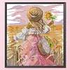 (Counted/Stamped) 14CT Sunflower Girl - Cross Stitch 30*34cm/11.81*13.39in(Brand)