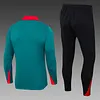 2024/2025 Liverpool Half-Pull Training Suit Green Jersey 1:1 Thai Quality Set