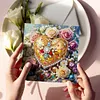 6Pcs Diamond Painting Greeting Card Heart Diamond Handmade Card for Friends