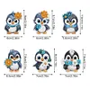 6Pcs Penguin Diamond Painting Fridge Magnet Diamond Art Magnets Decals Kit