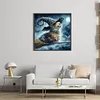 Broomstick Cat-11CT/14CT Stamped Cross Stitch 40*40cm